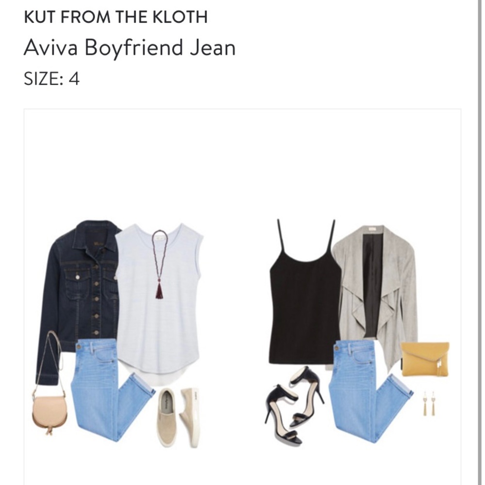 Kut from Kloth Slim Boyfriend Jeans NWT Size 4 - Picture 2 of 5